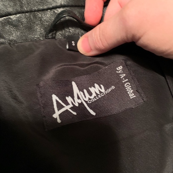 Black Anjum Collection Faux Leather Jacket (bin1) - Picture 3 of 5